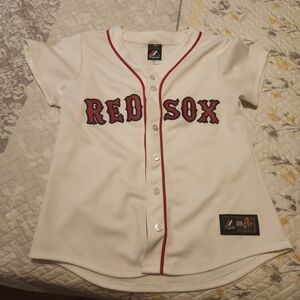 Majestic Red and White Boston Red Sox Jersey